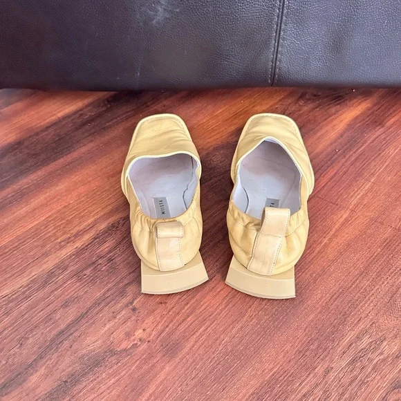 Miista butter yellow block heel flats - Picture 4 of 5